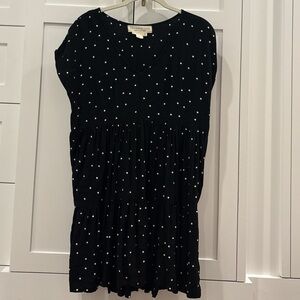 Saltwater LUXE Black Dress with White Polka Dots